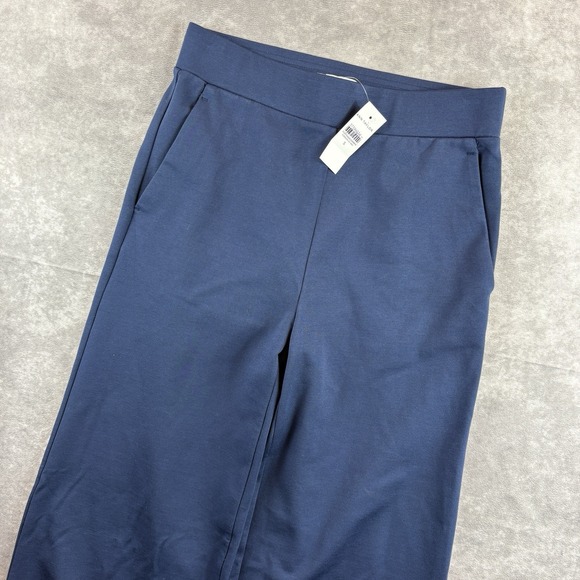 Ann Taylor Pants Womens Small Blue Weekend Collection Wide Leg Pant Flare NEW - Picture 1 of 12